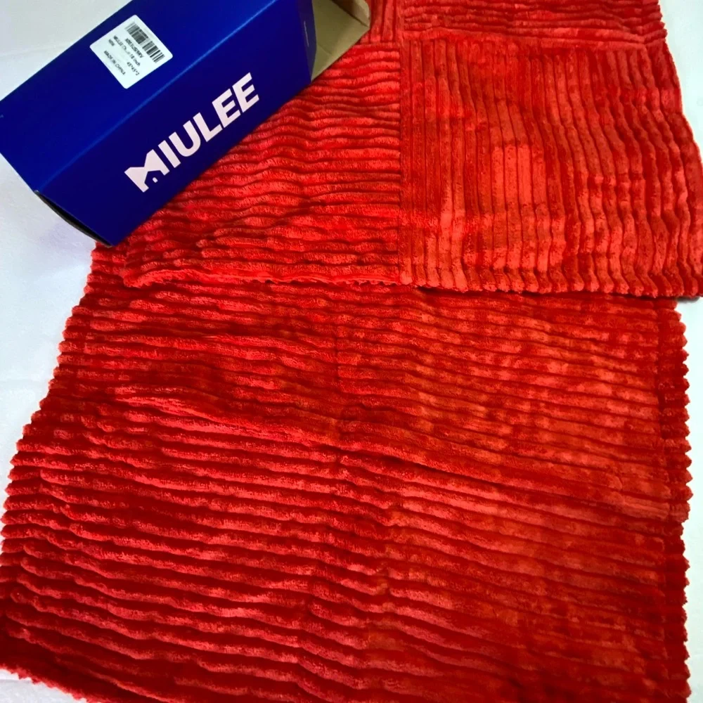 NIB Red Accent Pillow Covers for Stylish Home Decor 2pk 18 inches Soft Corduroy